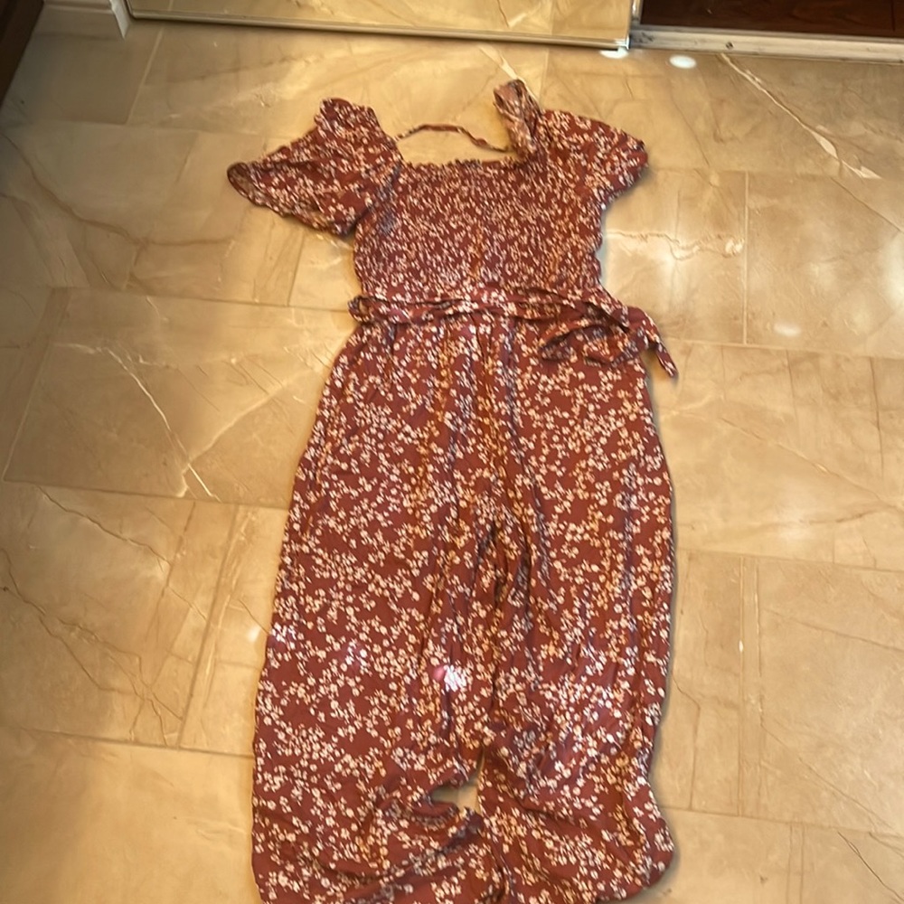Pink lily romper